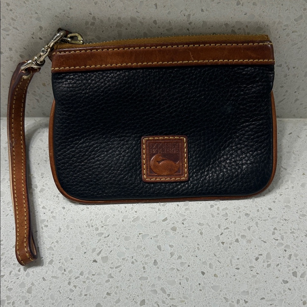 Dooney & Bourke Black and Brown Leather Pouch